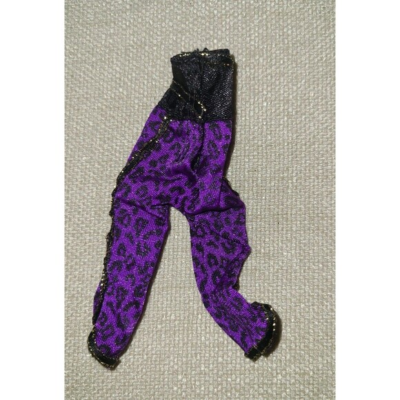 Monster High Doll Clawdeen Wolf Sweet 1600 Purple Leopard Print High Waist Pant - Picture 3 of 4